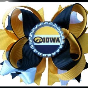 4.5 INCH COLLEGE IOWA HAWKEYES HAIRBOW